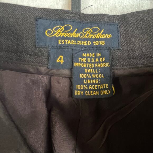 Vintage Brooks Brothers Wool Trouser Dress Pants SZ 4 - Picture 4 of 5